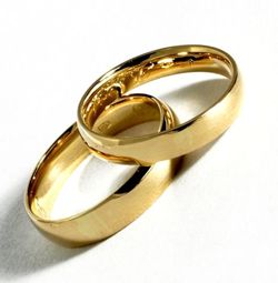 Obrączki ślubne z żółtego złota. Próba 0,585